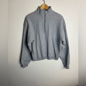 Not for sale Skims Gray Sweatshirt Henley Zip Size L Gray Minimalist Natural